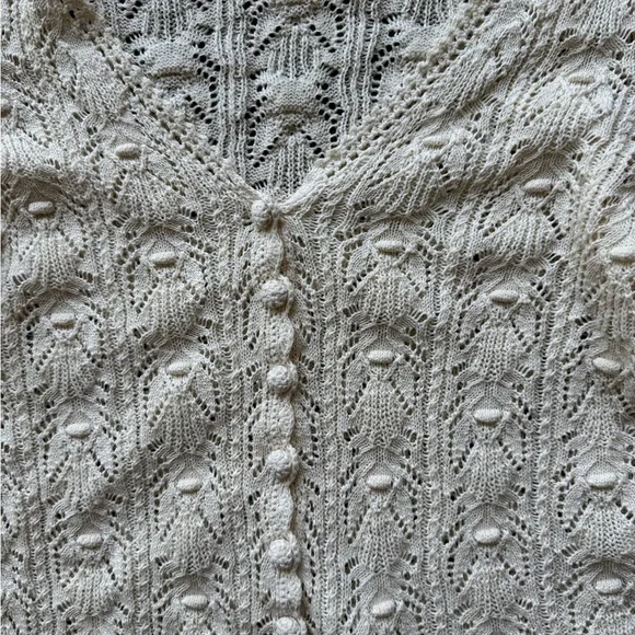 Sezane Cream Knit Cardigan - Picture 3 of 6